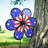 12" Rainbow Star Flower Spinner
