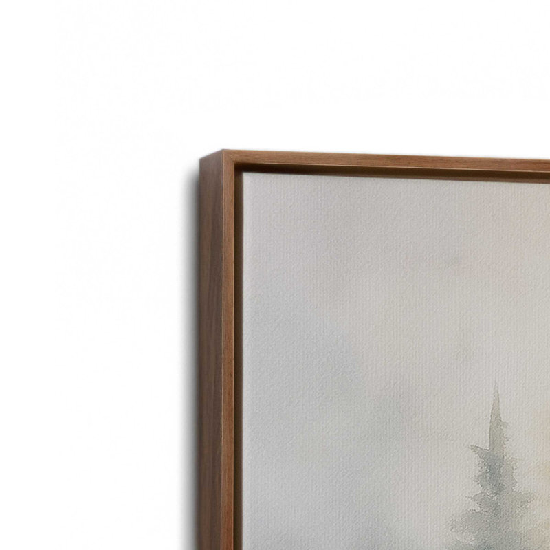 Snowlit Pines Canvas Art Print, Walnut, 12.75" H x 18.75" W