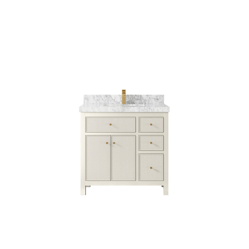 Sonoma 36 po X P 22 po Meuble-lavabo central en albâtre Marbre de Carrare