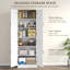 Armoire de rangement 67 pouces autoportante à 4 portes avec rangement réglable