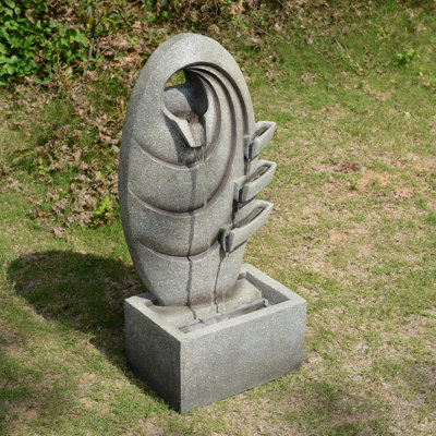Weather Resistant Floor Fountain with Light
