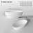 MonBlari 55" X 27.5" Freestanding White Soaking Solid Surface Bathtub with Overflow and Pop-up Drain For Bathroom-124328621-124328618