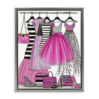 Chic Pink Tulle Dresses Floating Frame, design by Jess Stempel