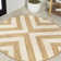 Adwin Two-Tone Chevron Round Jute Cream/Natural Rug