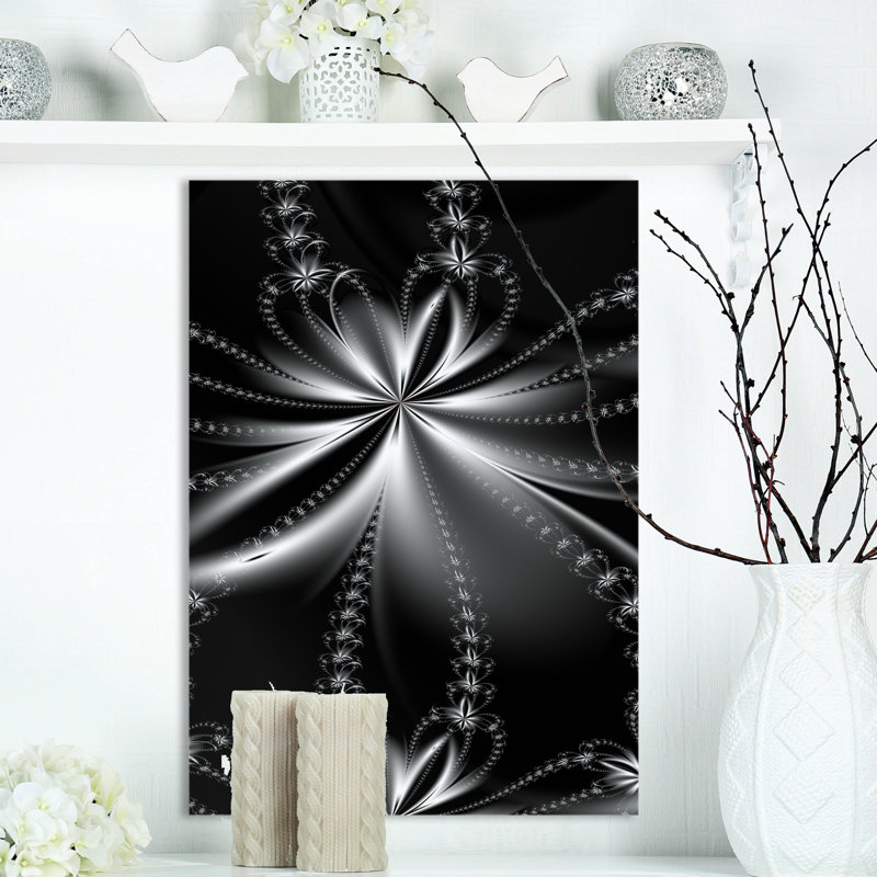 « fleur fractal pattern », reproduction d’impression sur toile tendue, H 20 po x l 12 po x P 1po