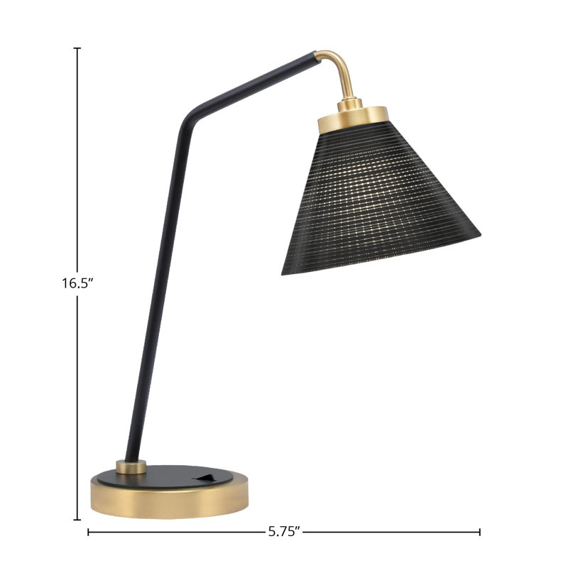 Lampe Walda, Noir mat / laiton