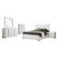 Ensemble de chambre avec grand lit 5 pièces Dex et tête de lit à DEL moderne, miroir, noir-114566062-114566059
