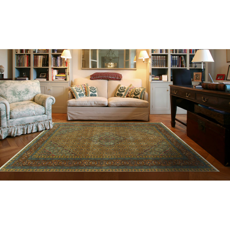 Kaydeen One-of-a-Kind 6'6" X 9'9" 1980s Wool Area Rug in Gold