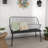 Metal Grill Style High Back Frame Patio Outdoor Bench with Trestle Legs and Armrests-30689853