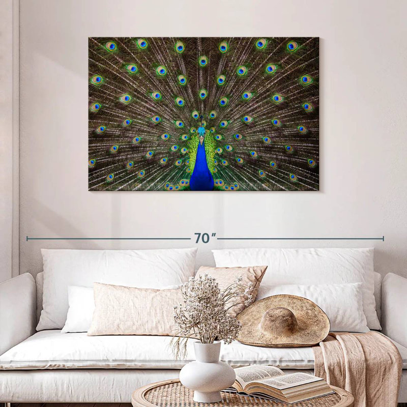 Crowle Perfectly Poised Peacock, 30" H x 45" W