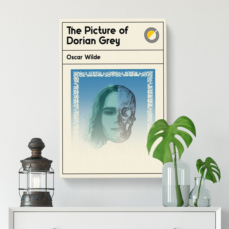 Book Cover the Picture of Dorian Grey Oscar Wilde - Wrapped Canvas, 76cm H x 50cm W x 3cm D