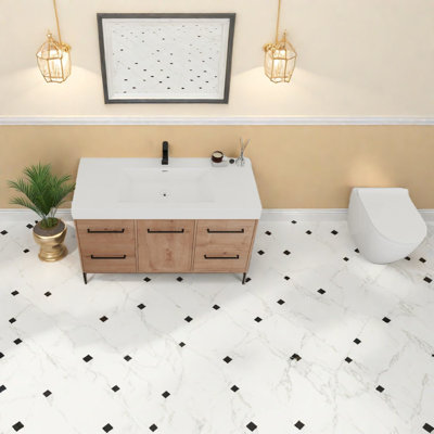 Meuble-lavabo avec meuble-lavabo et lavabo, contreplaqué