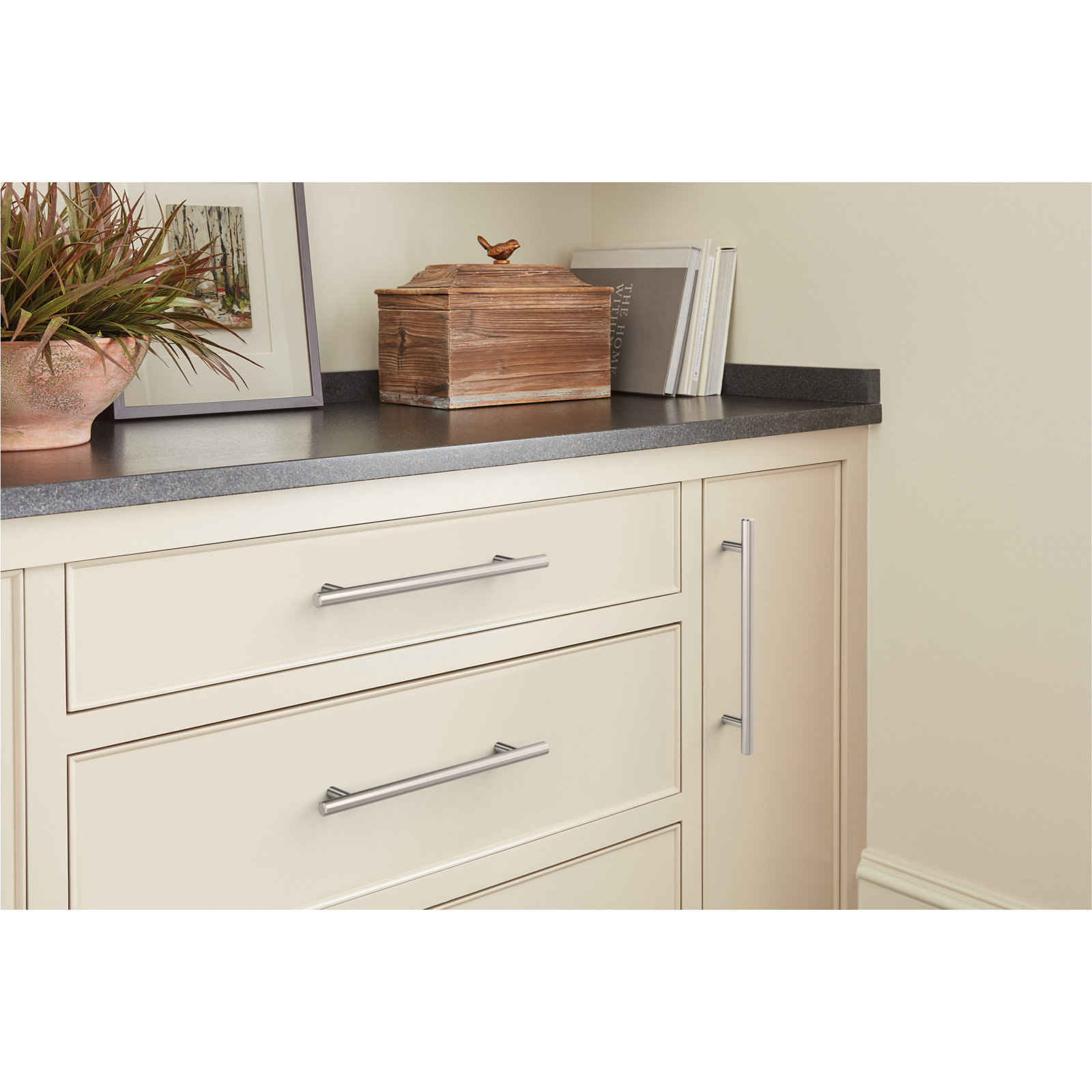 Bar Pulls Cabinet Pull, Polished Chrome, 7", 1