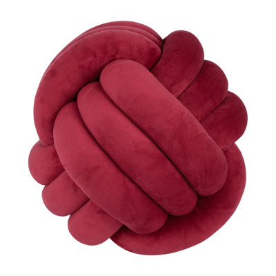 Coussin décoratif en polyester Knot Ball - Coussin décoratif en peluche pour décoration intérieure moderne, espaces de vie contemporains et style de chambre à coucher