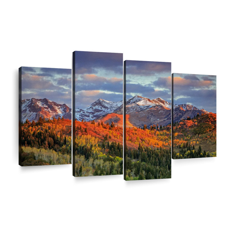 Ensemble 4 pièces Mountain Wasatch Mountain sur toile, H 54 po x l 84 po x P 1,25 po