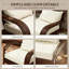 Chaise de patio avec osier en rotin, coussins moelleux, grand dossier courbé-1520951798