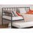 Contemporary Style 1Pc Twin Size Metal Daybed With Trundle Mattress Ready Full Metal Structure Black Finish-346159110