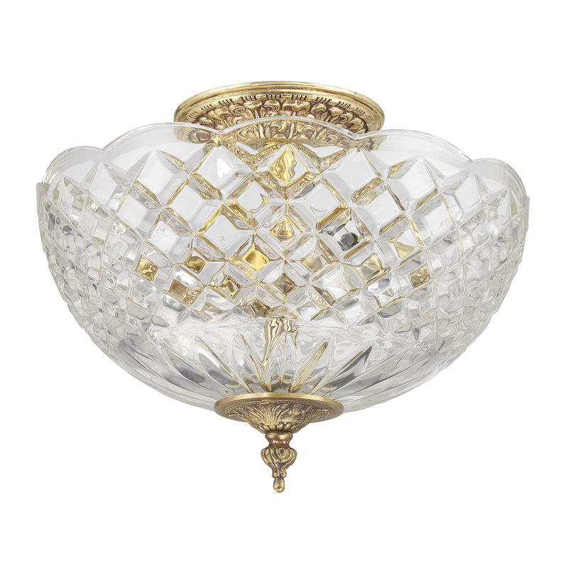 Plafonnier semi-encastré 2 lumières Weese, 10"