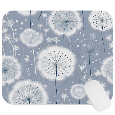 Botanical Dandelions Pattern II Modern Gaming Cute Office Laptop Desk Pad Gift Mat Square Rectangle Non-Slip Mousepad