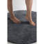 Tapis de bain luxueux en acrylique, couleur anthracite, diamètre de 35,4 pouces | 100% acrylique, 1,5 lb / pi2, hauteur des poils de 0,7 à 1,2 po | Antibactérien, antidérapant, lavable à la machine à 30 ° C | Idéal pour les salles de bain élégantes et la sécurité-833490952