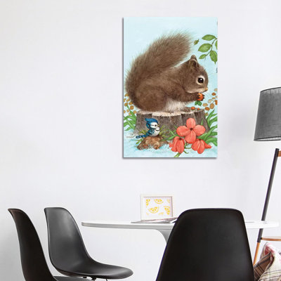 Playfull Squirrel - Wrapped Canvas Print