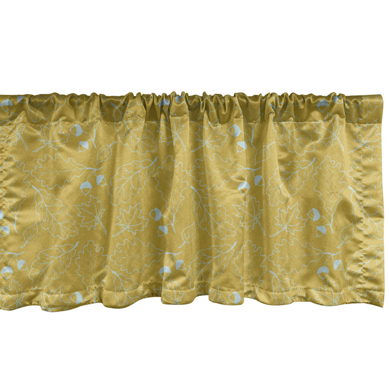 Ensemble de 2 cantonnières à feuilles de chêne Ambesonne