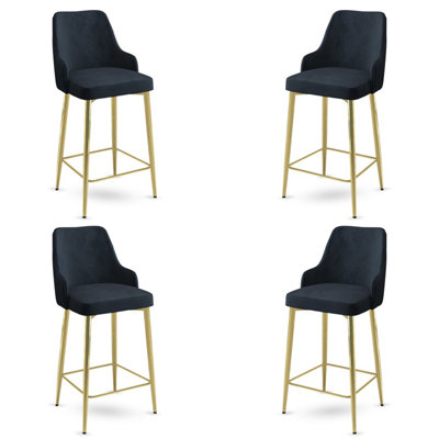 Pearlene Upholstered Velvet Bar Stool