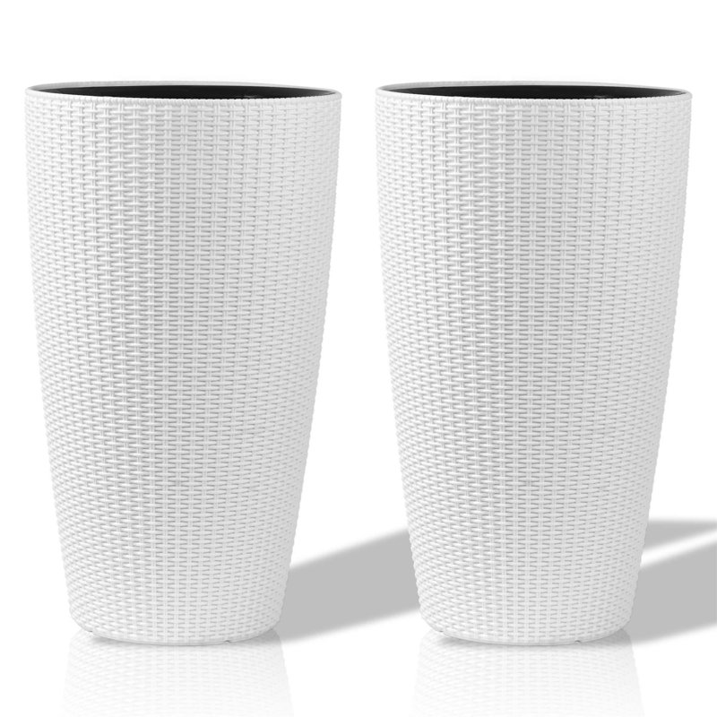 Jardinière d'arrosage automatique moderne pour la maison et le jardin, améliorant la croissance des plantes, Blanc
