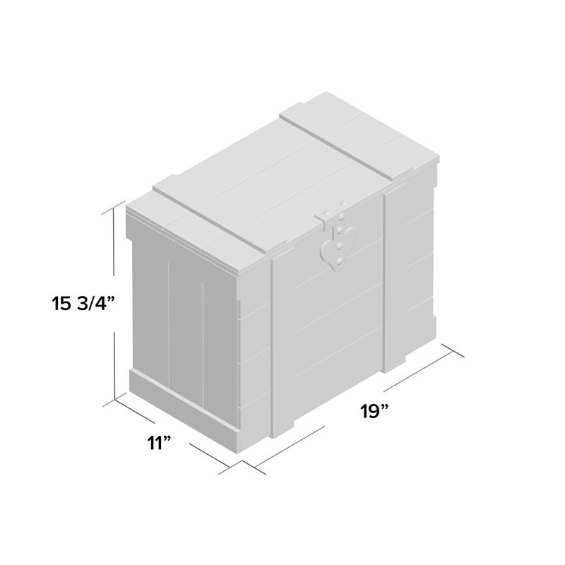 Coffre décoratif Blakeney, H 15,8 po x l 18,1 po x P 10,5 po