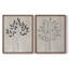Feuilles et bois I - impression encadrée de qualité supérieure - prête à être accrochée - aucun clou requis - aucun clou requis-1057390149-1057390203