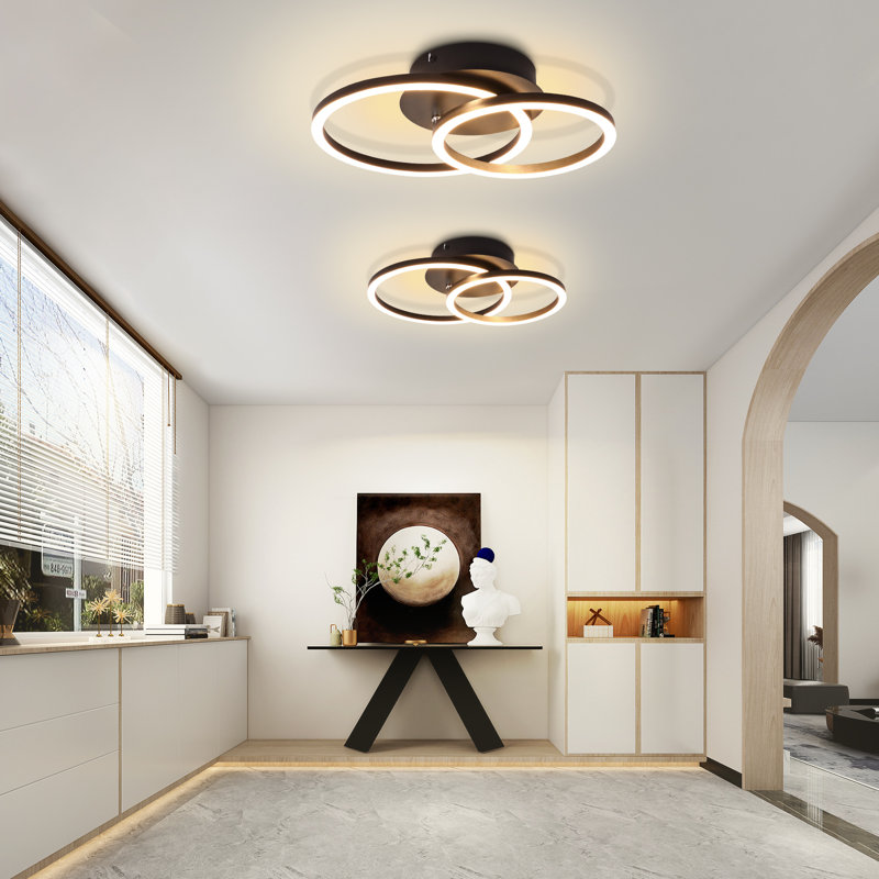Dannille LED Flush Mount, Matt black