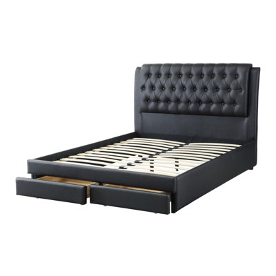 Tomberlin Vegan Leather Sleigh Storage Bed