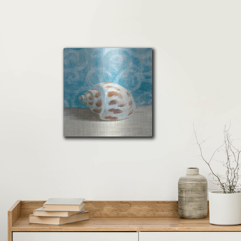 Highland Dunes «Gift From The Sea 2» par Danhui Nai, art mural en métal, H 12 po x l 12 po