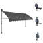Dakota Fields 400cm W x 1cm D Glass Grey Cover Retractable Window Awning