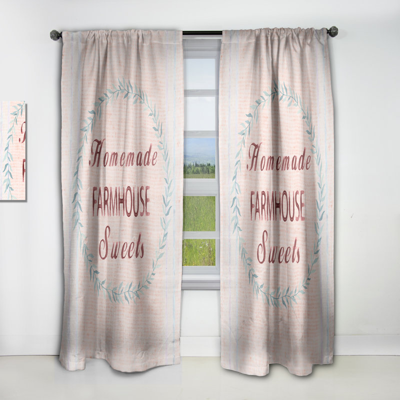 Rideau simple occultant Farmhouse Florals, L 52 po x L 108 po