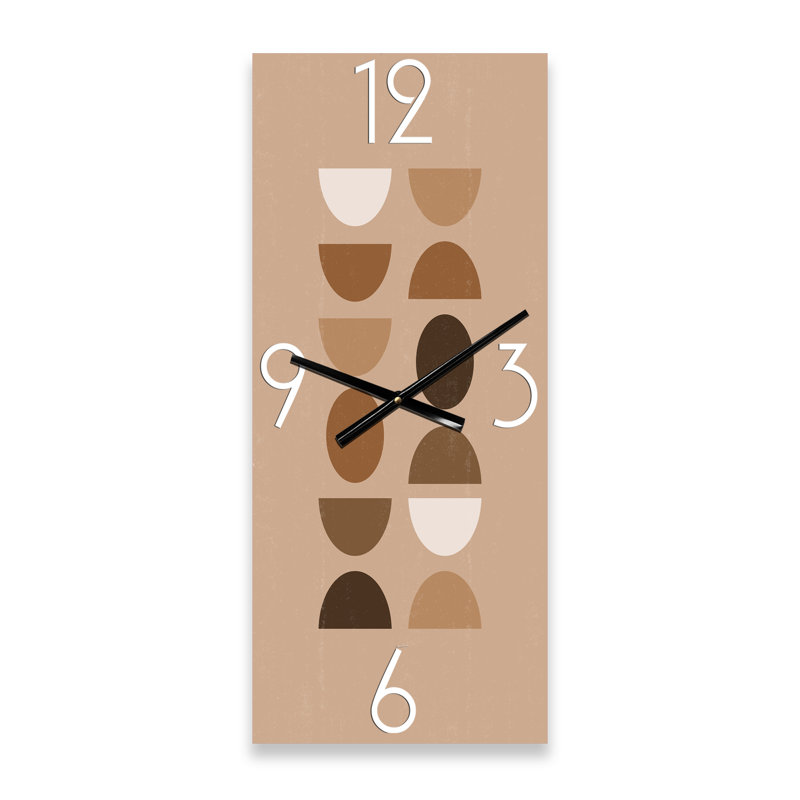 Horloge murale abstraite à motif géométrique abstrait soleil lune II, Petit