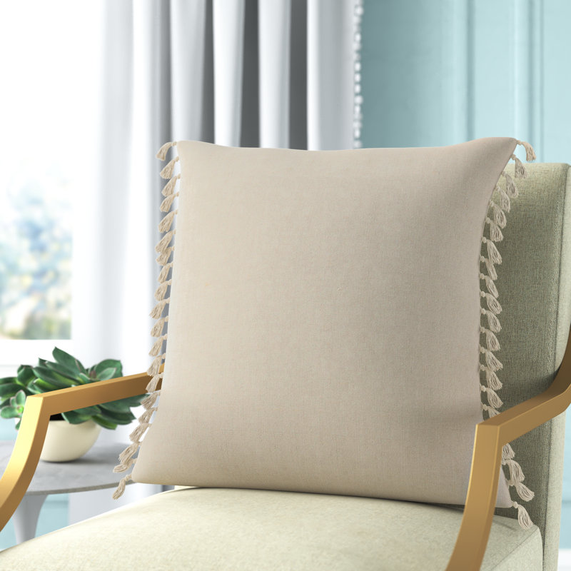 Sharron Square 100% Linen Pillow, Feather Gray, Down