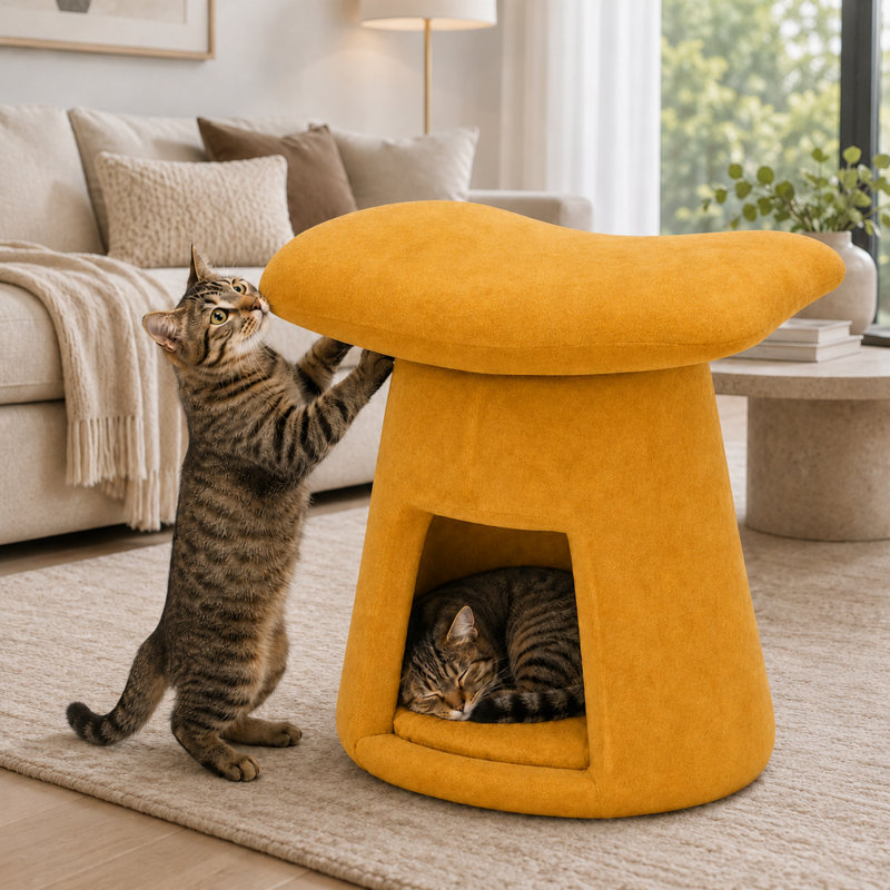 Repose-pieds multifonctionnel pour chat, tapis pour chat, tapis rembourré, repose-pieds moderne pour chats, chatons et petits chiens