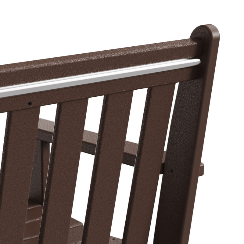 Banc de patio POLYWOOD Vineyard, H 35,25 po x l 48 po x P 24 po, Acajou