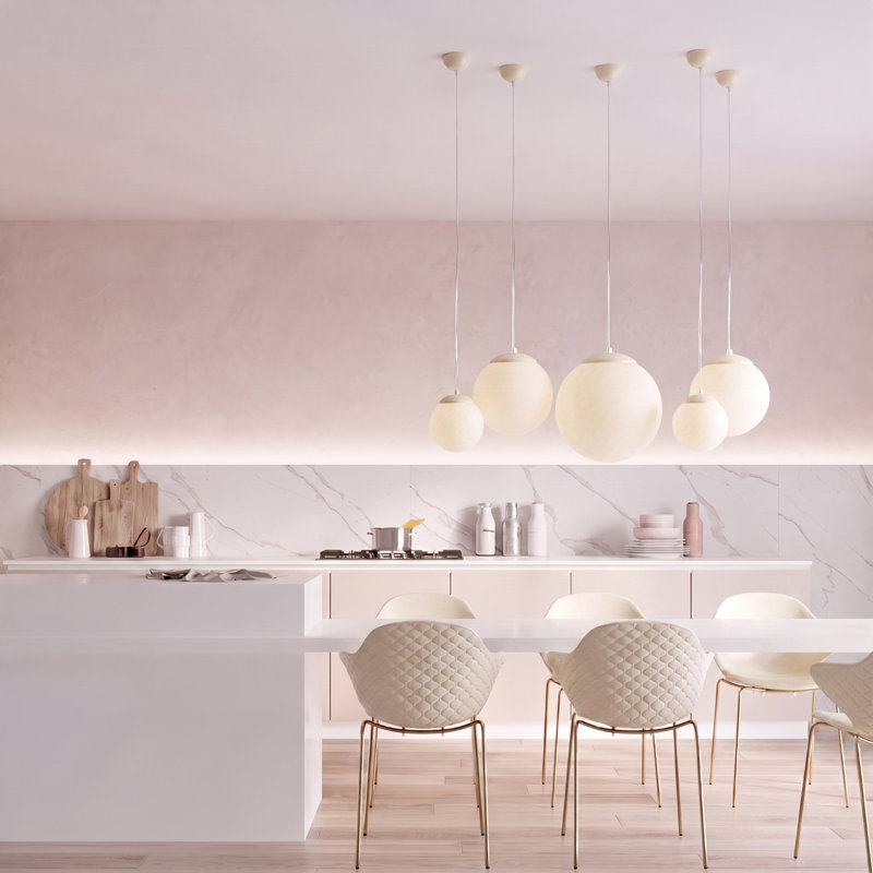 Pendant lamp UGO 20 white, 30x30x120 cm, Beige