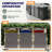 Outdoor Trash Bin Storage Shed With Pneumatic Support, Lockable Doors, And Dual-Lid Chain System For Garden And Patio.