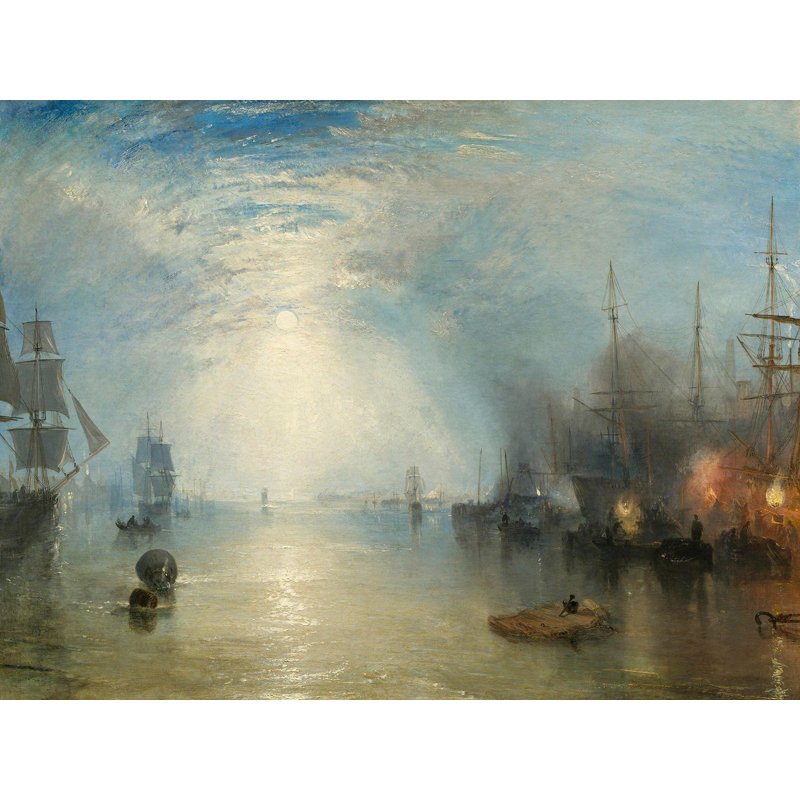 3WT6317 Keelmen Heaving In Coals By Moonlight by J.M.W. Turner - Wrapped Canvas Painting, 60cm H x 80cm W x 4cm D