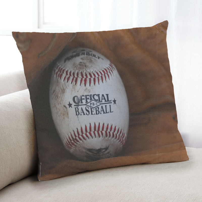 Coussin Sports Baseball 1, Microsuède