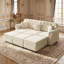Canapé Chesterfield 82,6 po Mid-Century moderne avec capitonnage à boutons, garniture cloutée, accoudoirs roulés, coussins-133070708