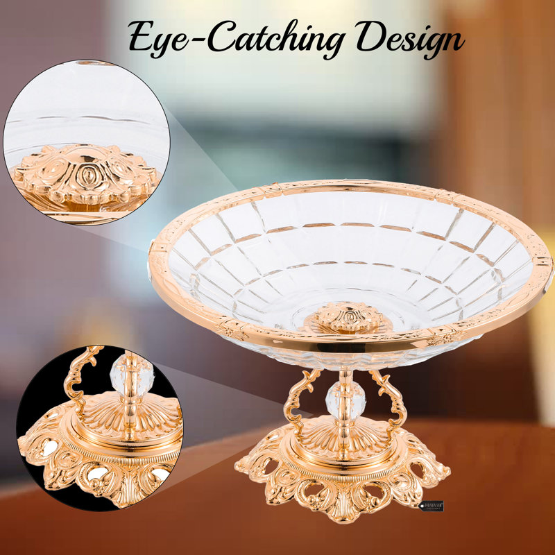 Crystal Decorative Plate 1, Rose Gold