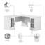 Bureau l 59,37 po Arkyn