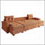Canapé-lit 109,5 po en forme de U avec lit escamotable, canapé-lit convertible 2 en 1 avec accoudoirs amovibles et ports USB, canapé modulaire surdimensionné avec méridienne pour salon / appartement, orange-129158326