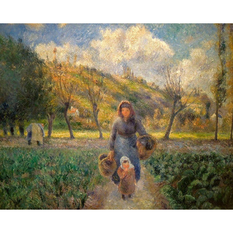 Art sur toile tendue par Red Barrel Studio® Pissarro, Camille Gallery: In the Potager, H 36 po x l 44 po