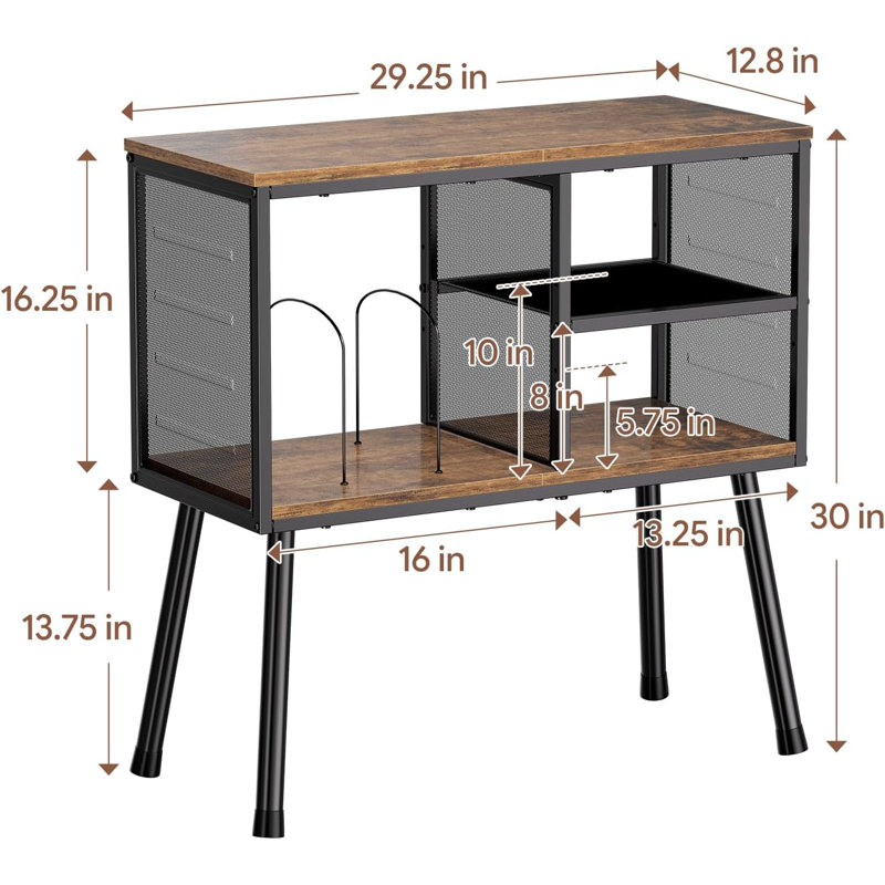 Support pour platine vinyle, grand rangement pour disques vinyles, support pour platine avec étagères réglables, séparateur amovible en forme de U, grande capacité, pour salon, chambre