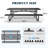 96" Rectangular Picnic Tables Black-1290714468